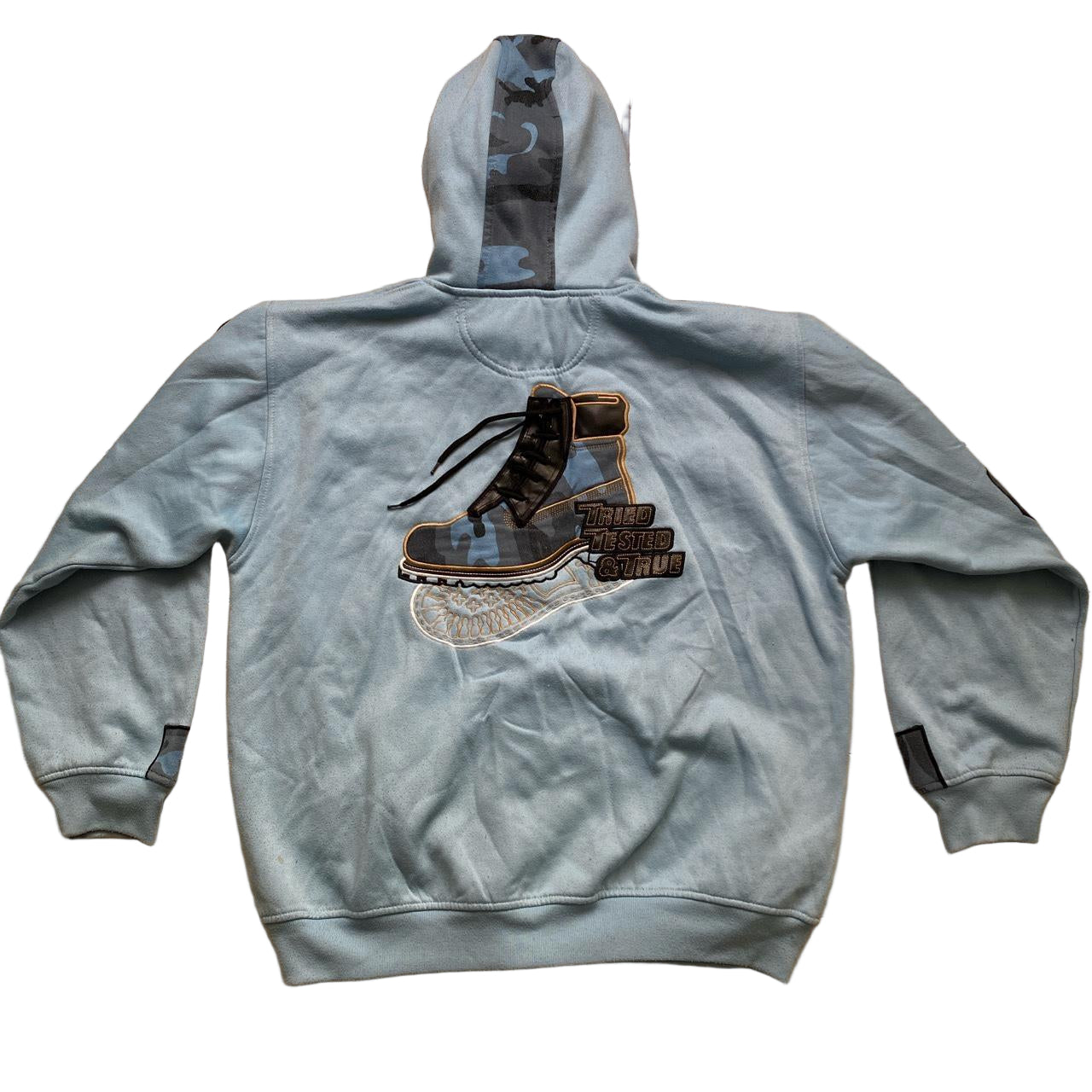 Raw Blue Vintage Light Baby Blue Timberland Lace Up Boot Full Tracksuit (L)
