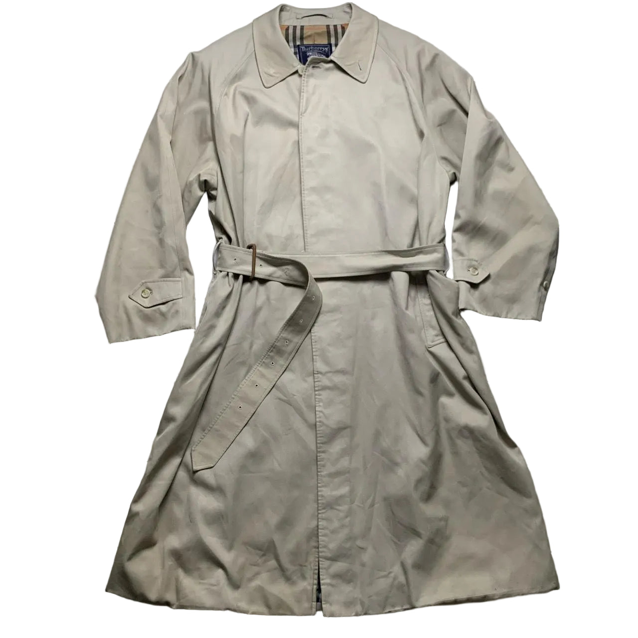 Burberry Burberrys Vintage Cream Trench Coat with Belt (L)