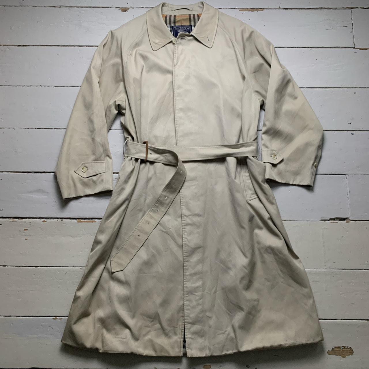 Burberry Burberrys Vintage Cream Trench Coat with Belt