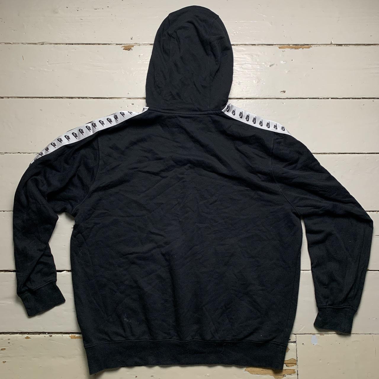 Nike Swoosh Multi Swoosh Tape Black and White Hoodie