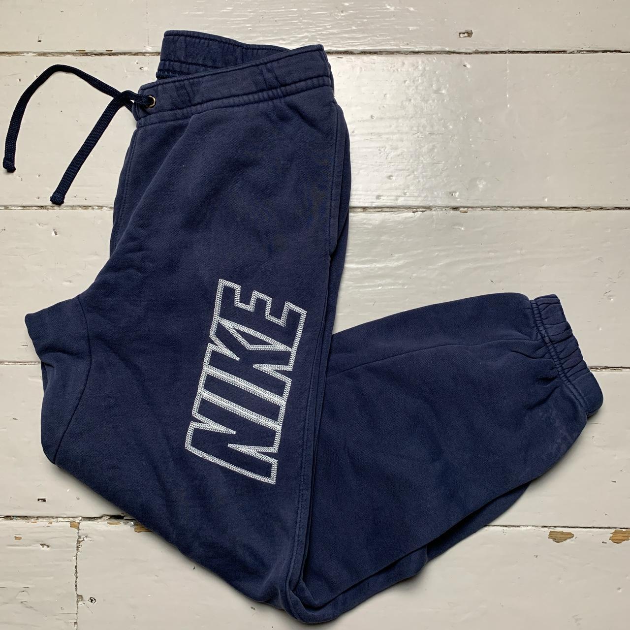Nike Club Contrast Stitch Navy and White Joggers