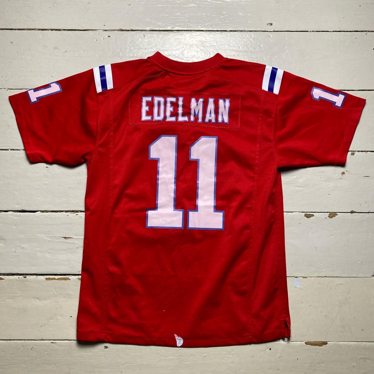 Nike NFL Julian Edelman Patriots Number 11 Red Jersey