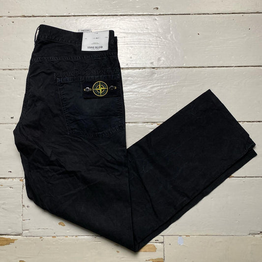 Stone Island Black Jeans Combat Style Trousers