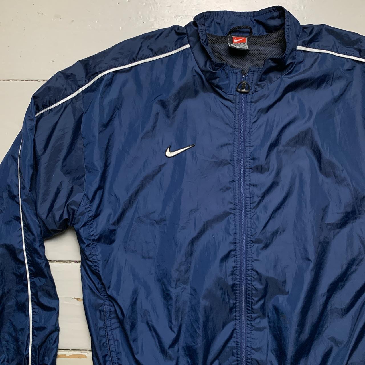 Nike Vintage 90’s Swoosh Navy and White Shell Tracksuit Jacket