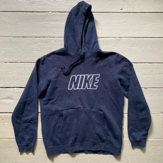 Nike Club Stitch Navy Hoodie (Medium)