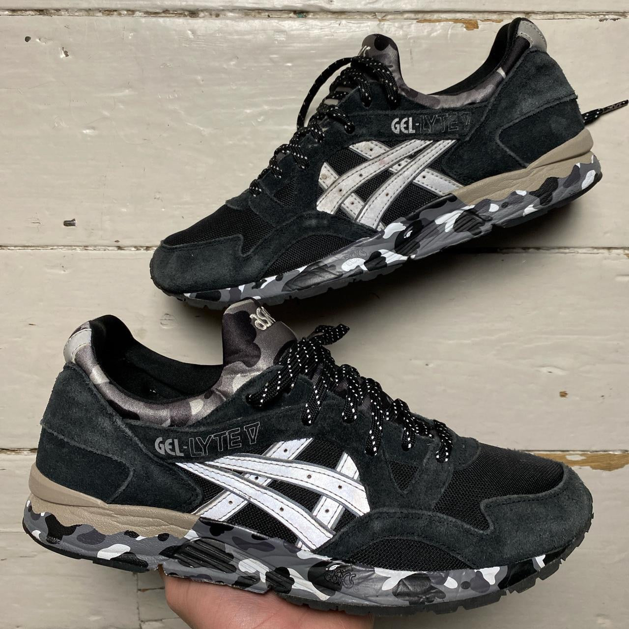 Asics BAPE Camo Grey Trainers (UK 9)