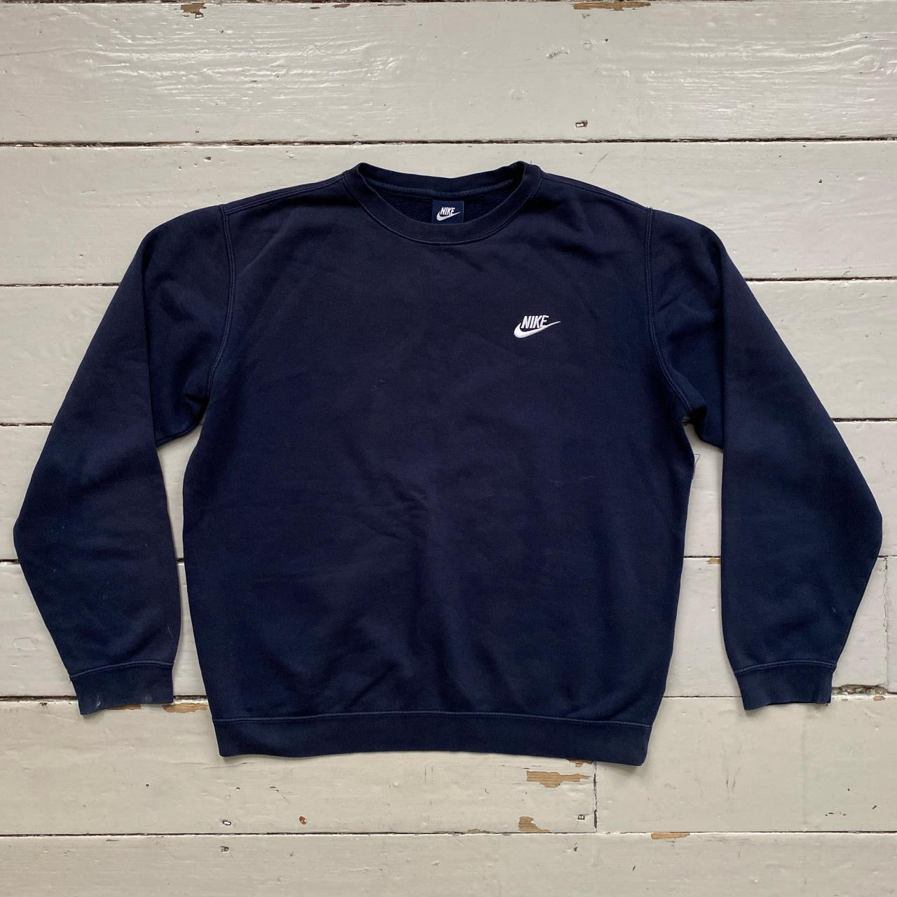 Nike Swoosh Navy Jumper (Medium)