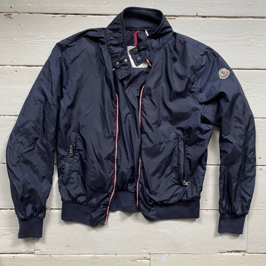 Moncler Navy Lightweight Bomber Jacket (Medium)