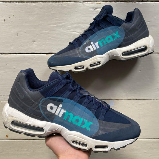 Nike Air Max 95 Navy and White (UK 10.5)