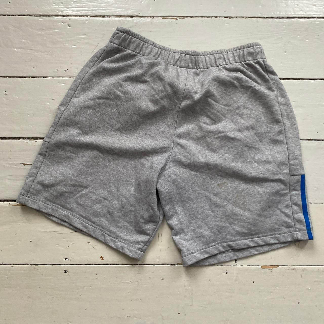 Adidas Grey and Blue Shorts (XL)