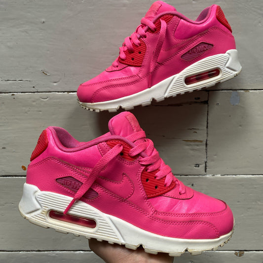 Nike Air Max 90 Pink White Red (UK 5.5)