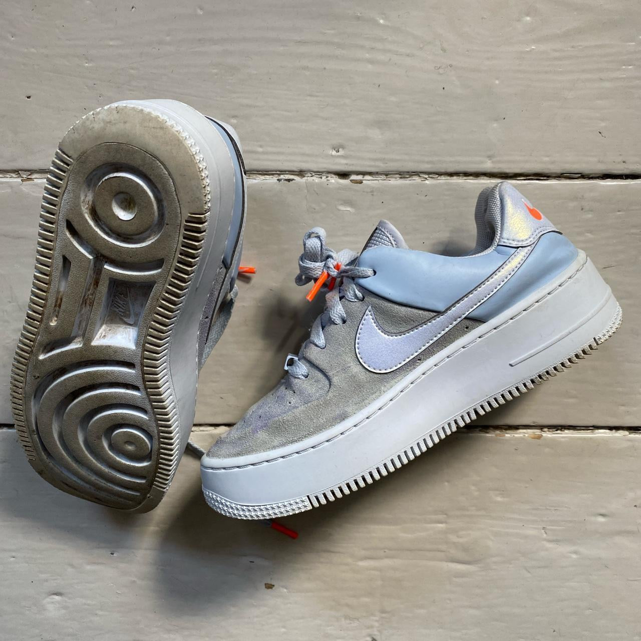 Nike Air Force 1 Platform Blue and Purple (UK 3.5)