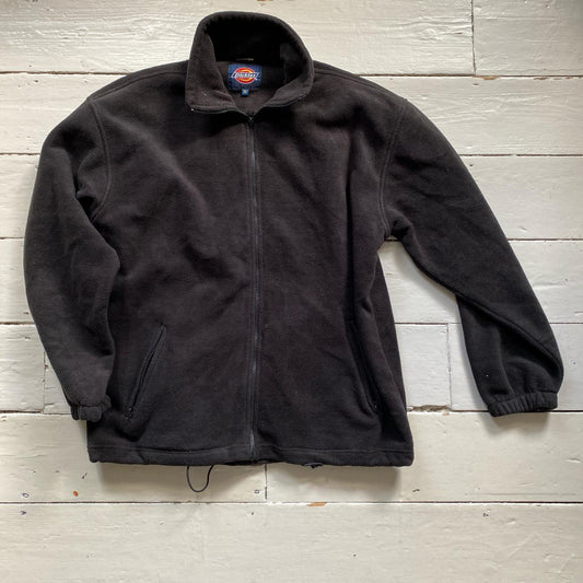 Dickies Black Fleece Zip Jumper (Large)