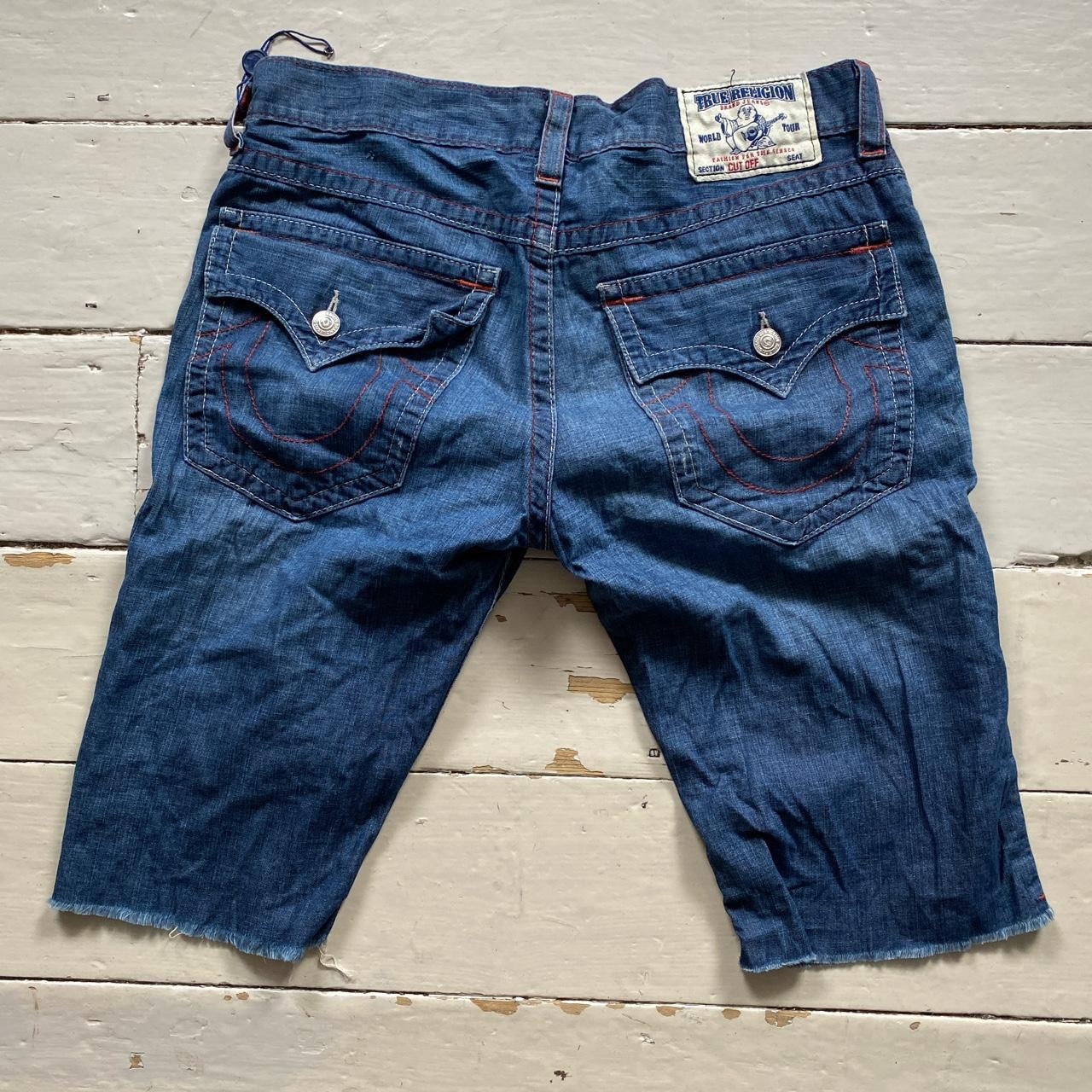 True Religion Stitch Red Shorts (34W)