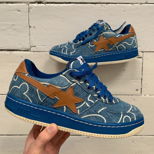 Bapesta Denim Pack Trainers (UK 8)