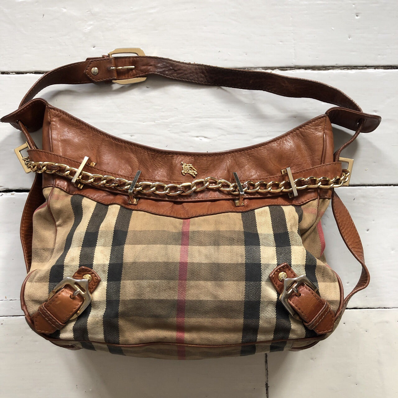 Burberry Nova Check Margaret Handbag