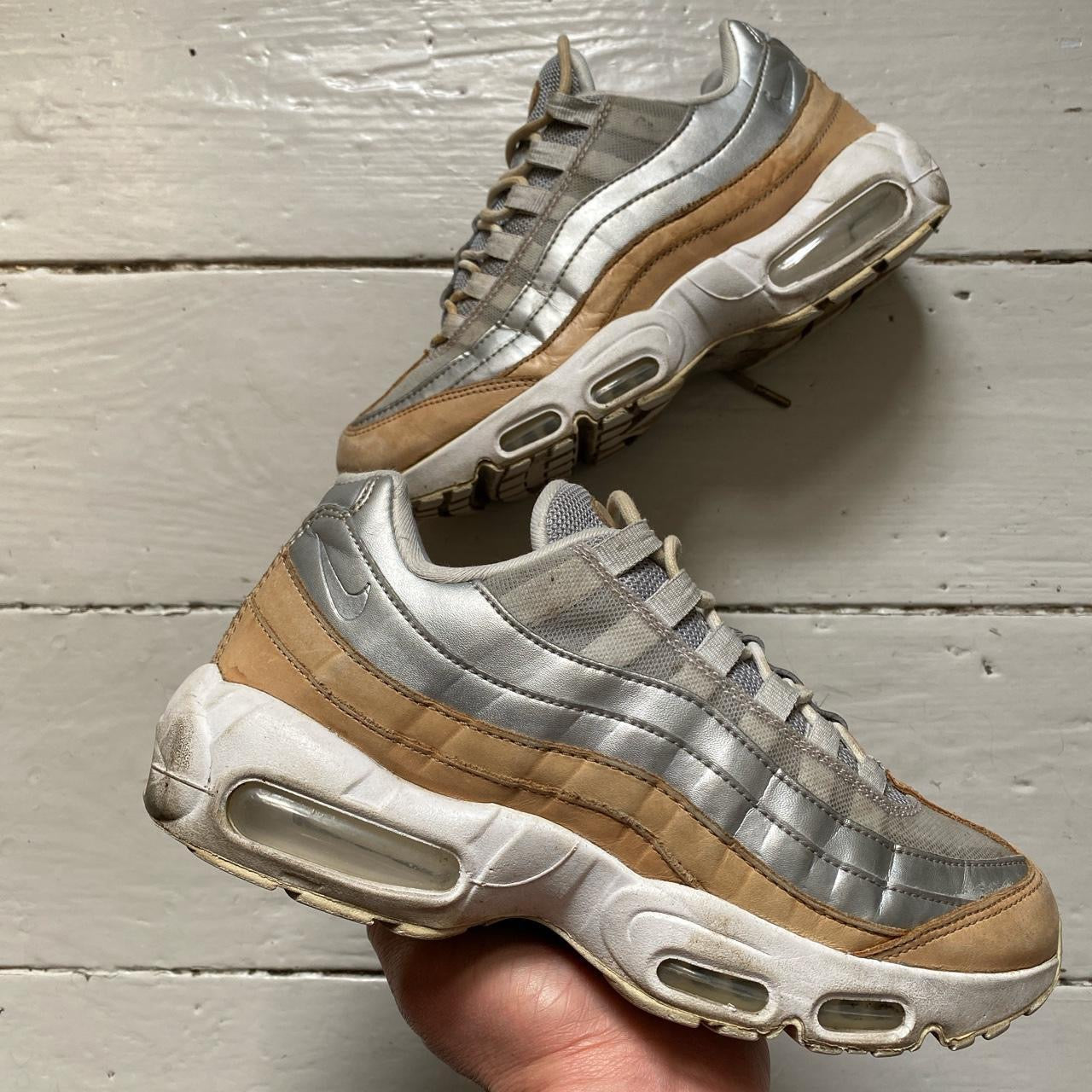 Nike Air Max 95 Brown and Silver (UK 5.5)