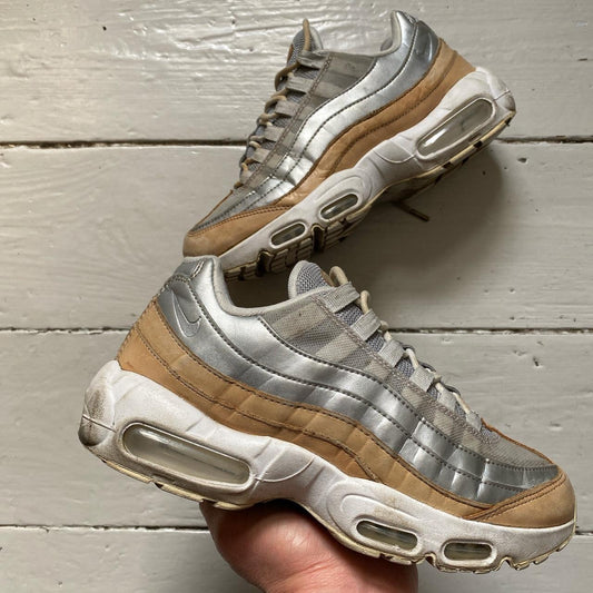 Nike Air Max 95 Brown and Silver (UK 5.5)