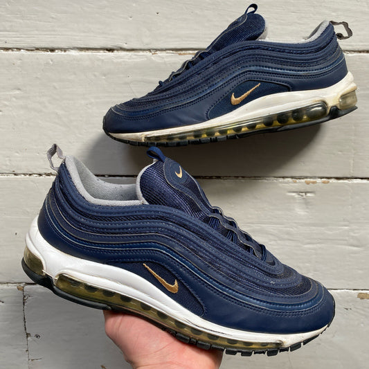 Nike Air Max 97 Navy and Gold (UK 8)