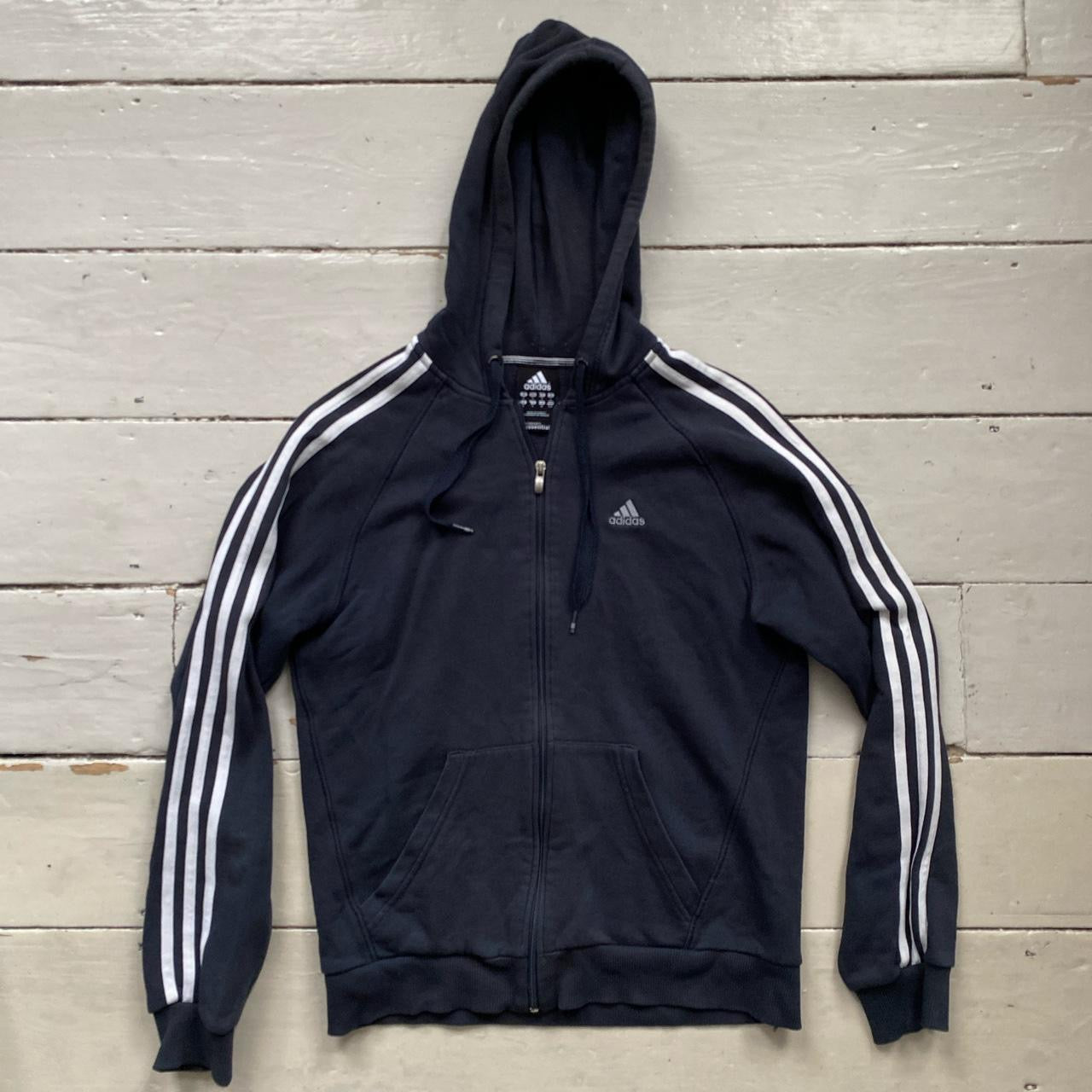 Adidas Performance Essentials Navy Hoodie (Small)