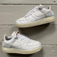 Nike Air Force 1 White and Beige (UK 7)