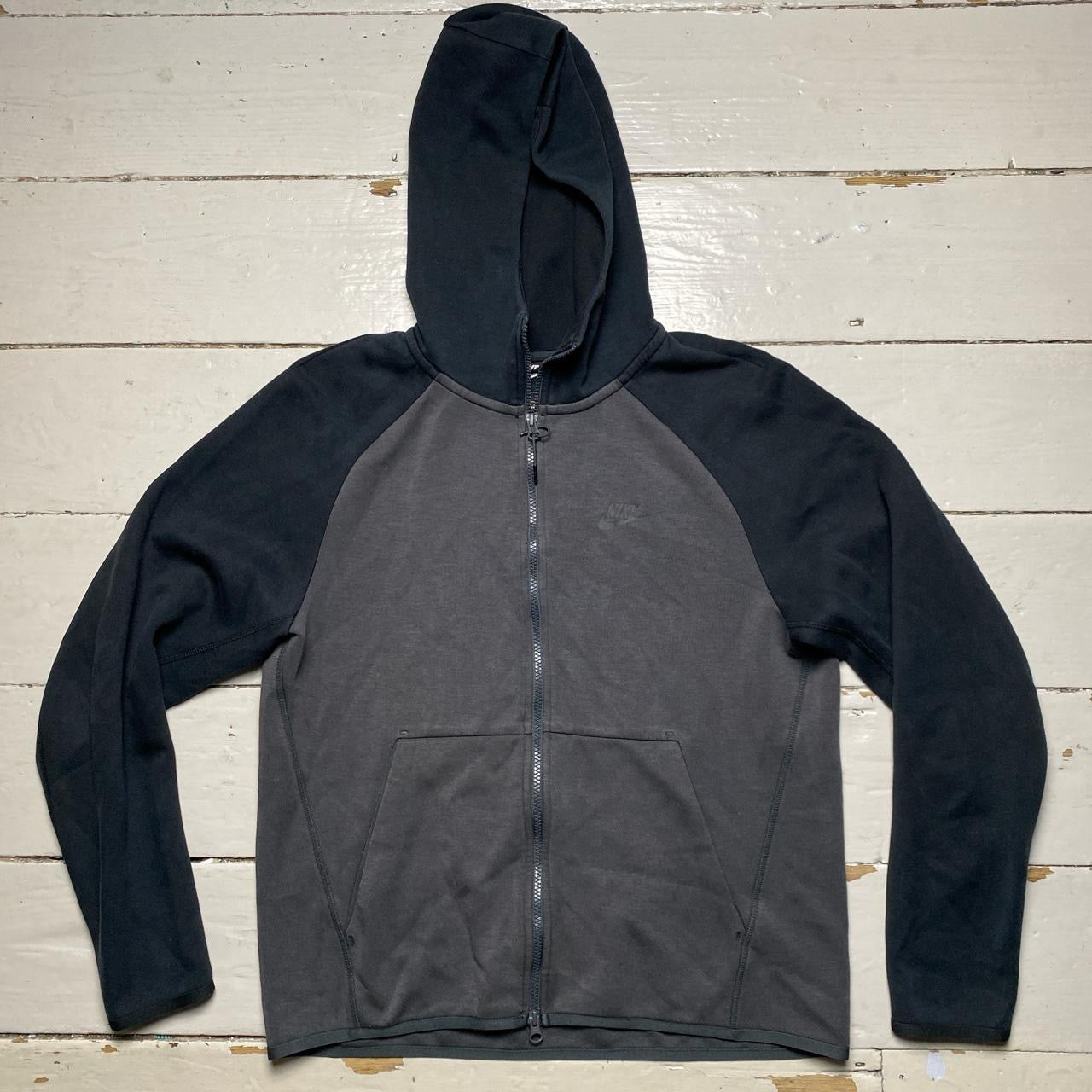 Nike Tech Fleece Hoodie Grey and Black (Medium)