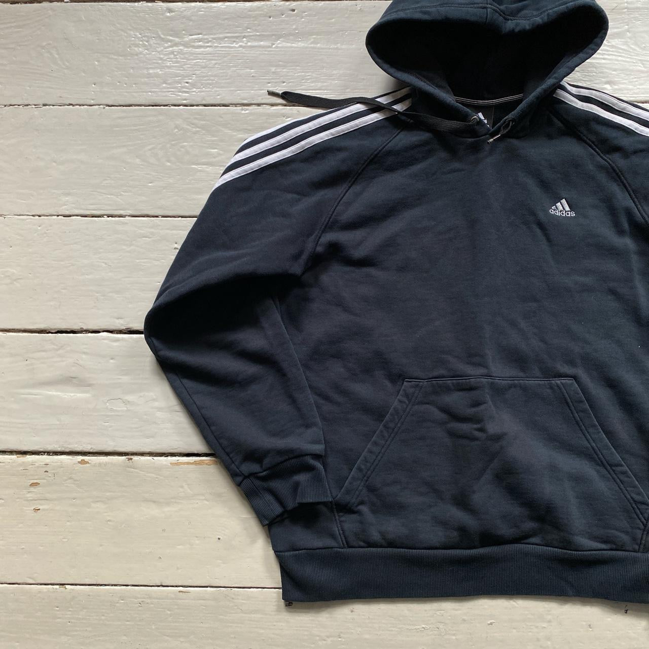 Adidas Black Stripe Hoodie (Large)