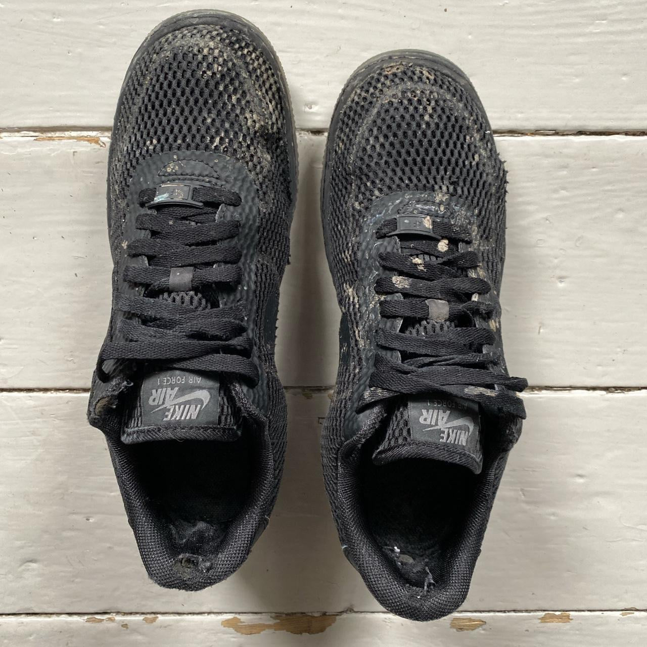 Nike Air Force 1 Black Beaters (UK 9)