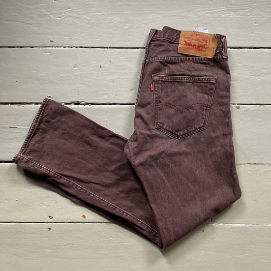 Levis Brown 501 Jeans (32/30)