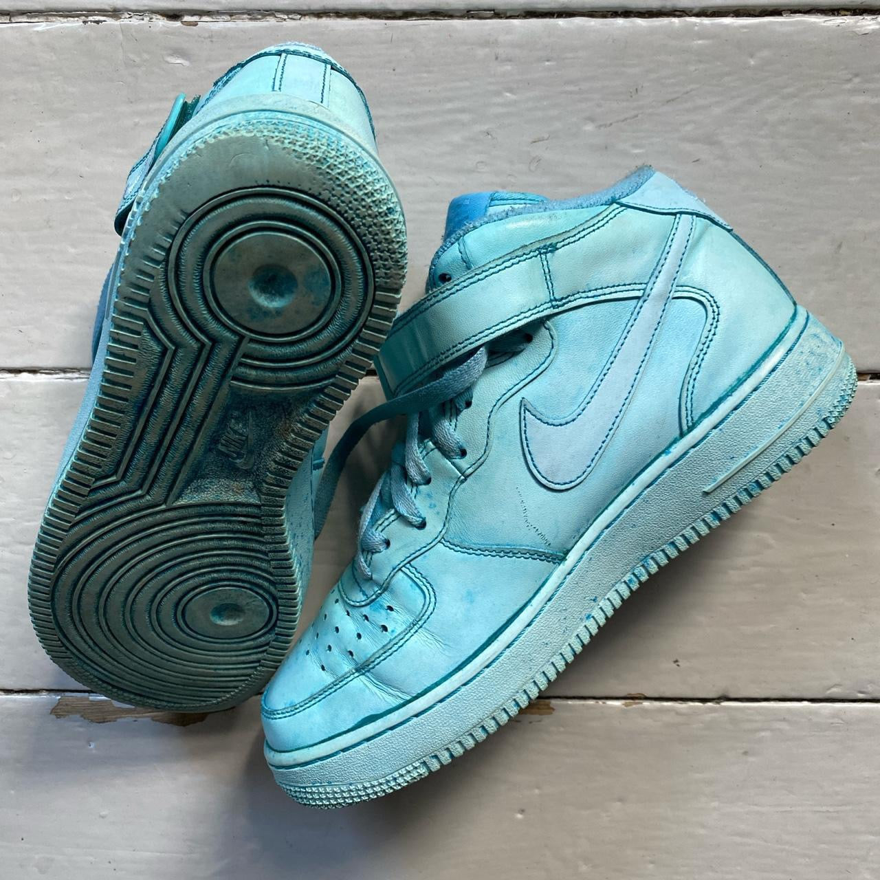 Nike Air Force 1 Mid Light Blue Dye (UK 7.5)