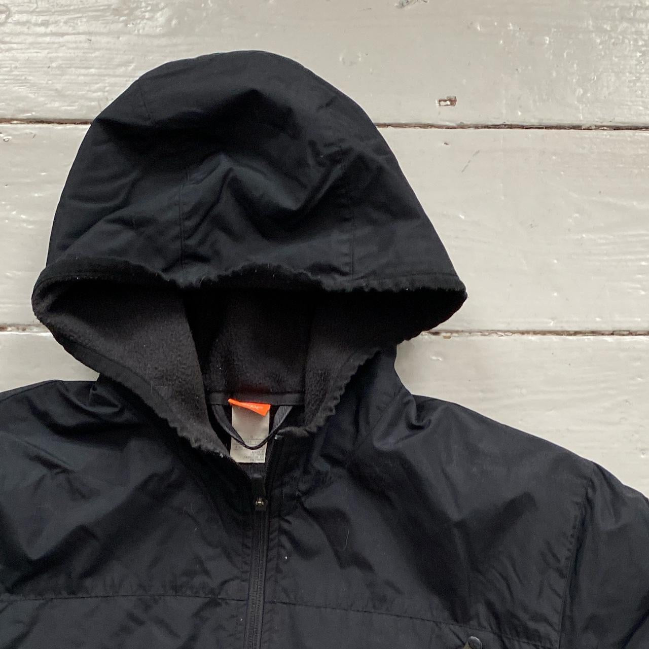 Nike Swoosh Black Windbreaker Jacket (Large)