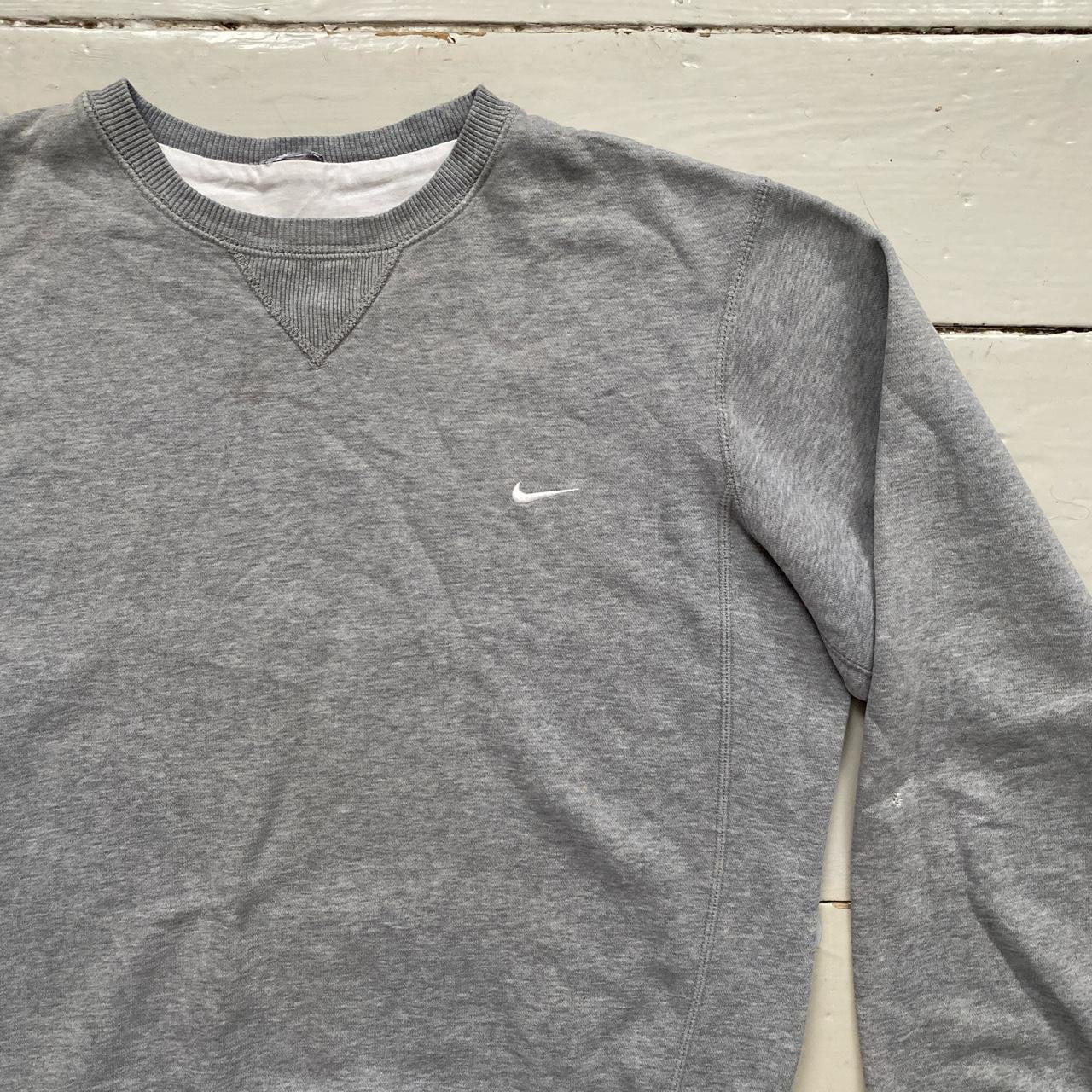 Nike Swoosh Grey Jumper (Large)