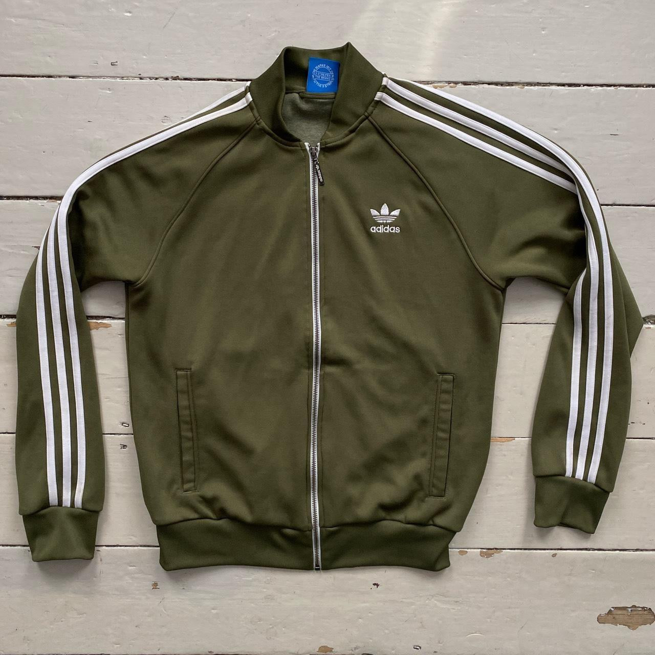 Adidas SST Olive Track Jacket (Medium)