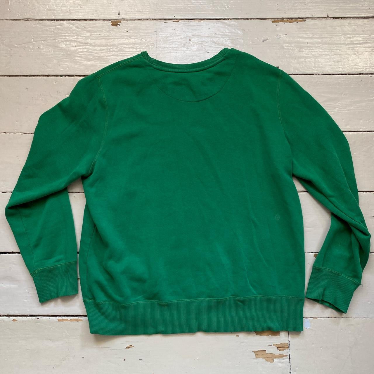 Nike Green and White Jumper (XL)