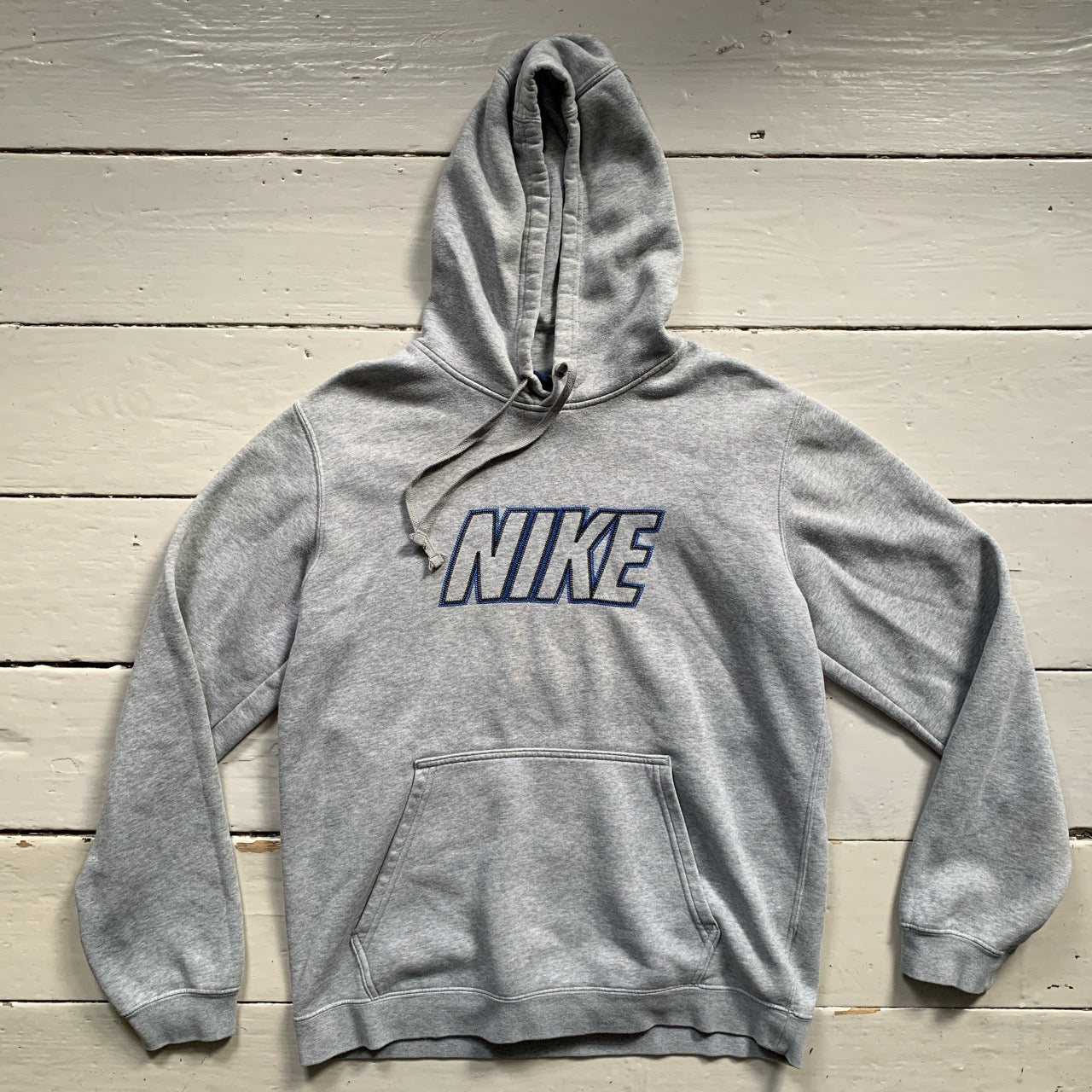 Nike Club Contrast Stitch Grey Hoodie (Medium)