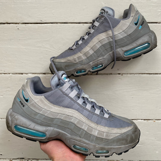 Nike Air Max 95 Grey and Blue (UK 10.5)
