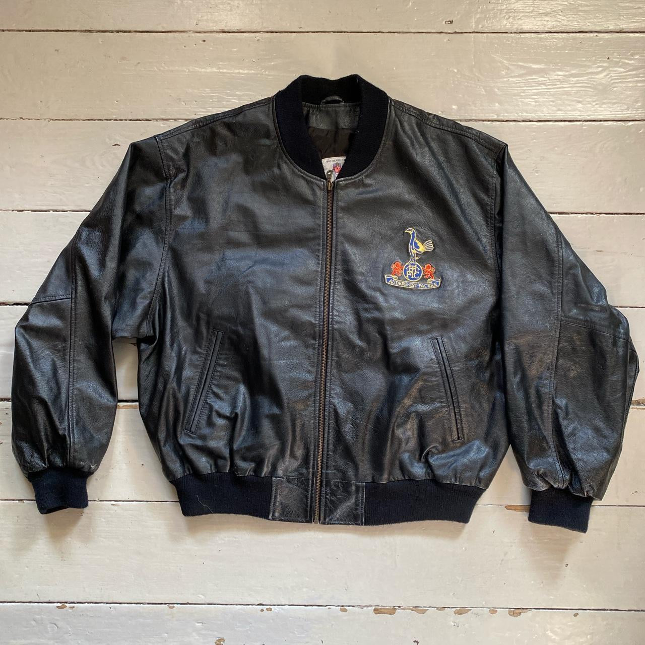 Tottenham Hotspur Vintage Leather Jacket (Large)