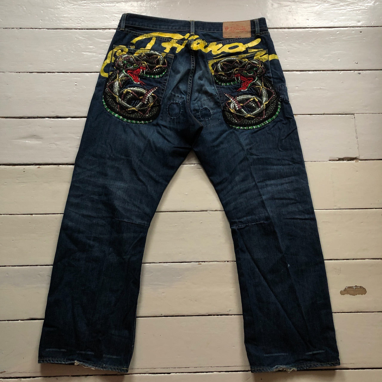 Ed Hardy Vintage Snake Spellout Jeans (40/32)