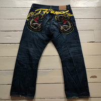Ed Hardy Vintage Snake Spellout Jeans (40/32)