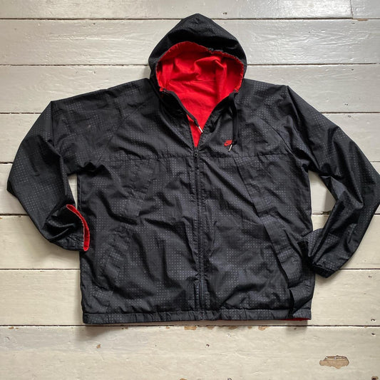 Nike Vintage Red and Black Windbreaker (XXL)