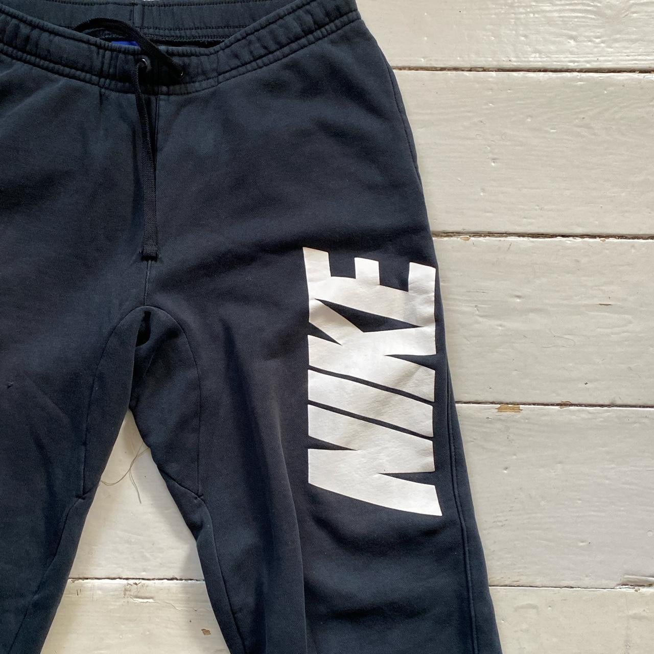Nike Club Black and White Joggers (Medium)