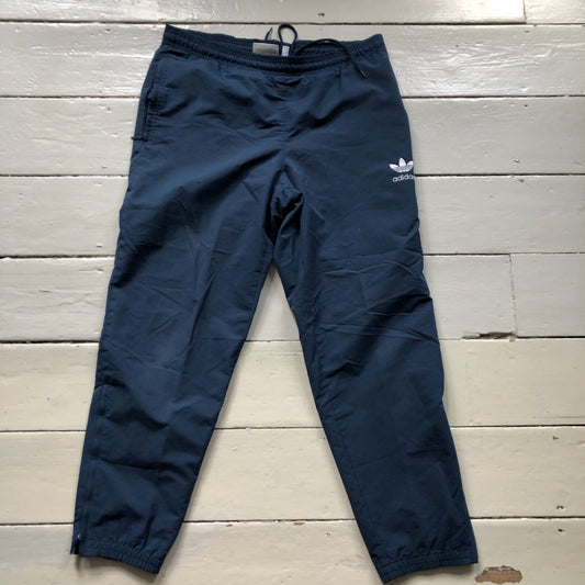 Adidas Vintage Blue Shell Bottoms (Medium)