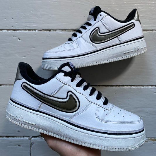 Nike Air Force 1 NBA White and Black (UK 6)