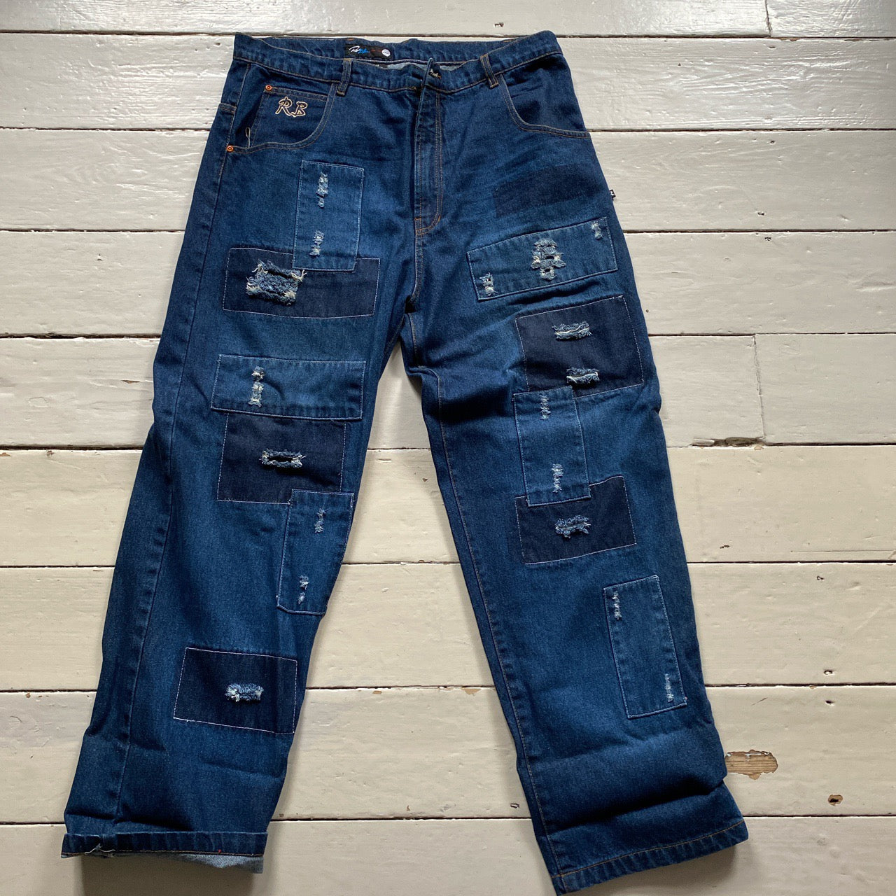Raw Blue Vintage Patchwork Jeans (40/32)