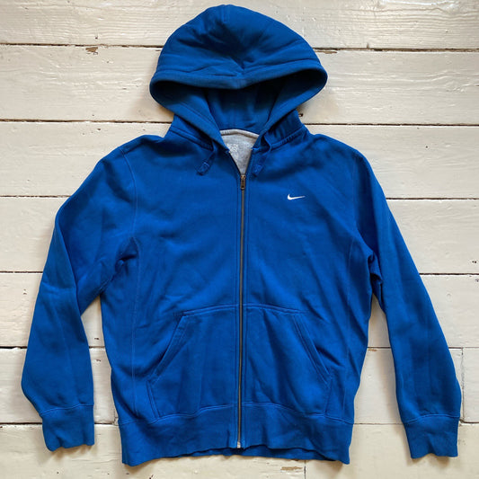 Nike Swoosh Blue Hoodie (Large)