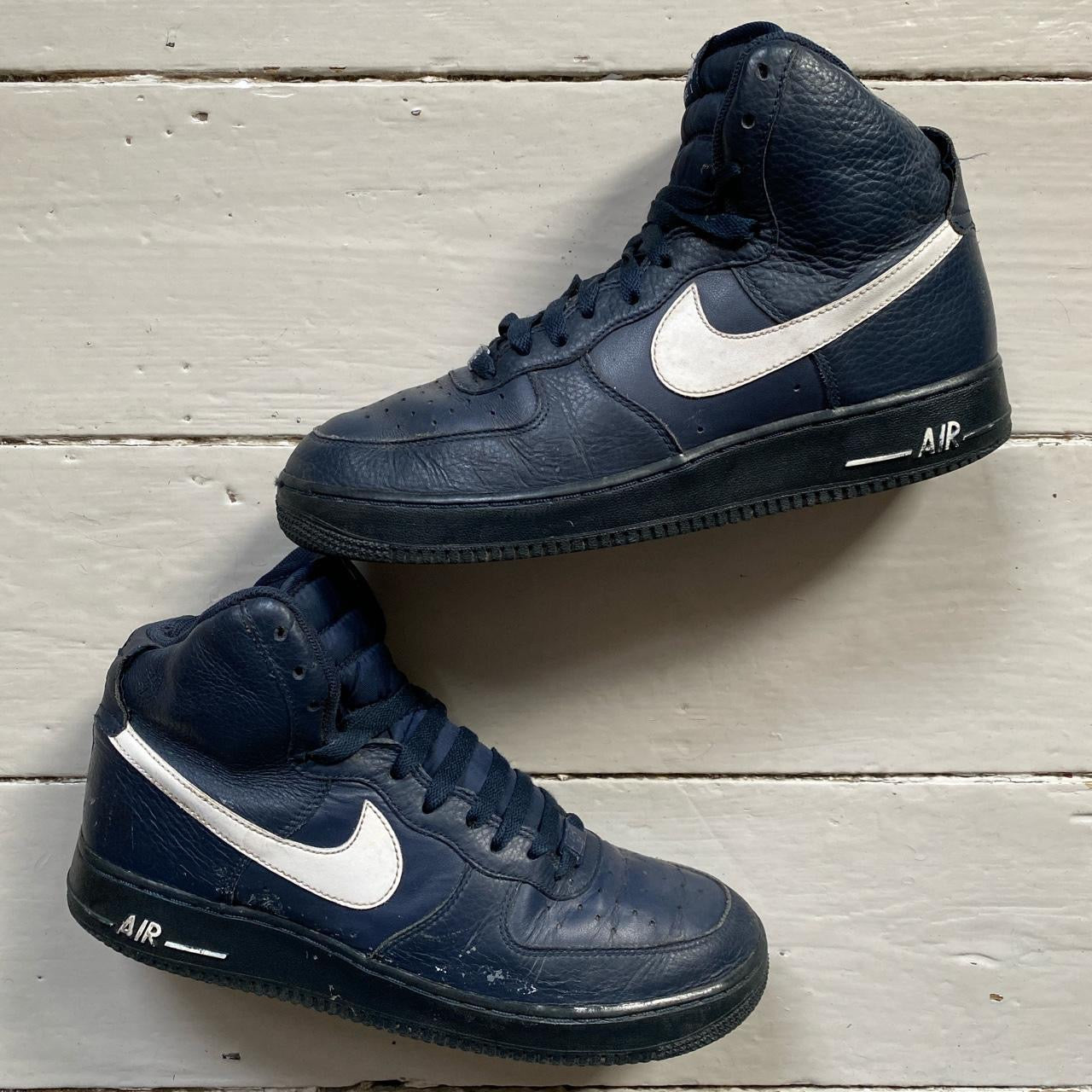 Nike Air Force 1 High Navy and White (UK 9)