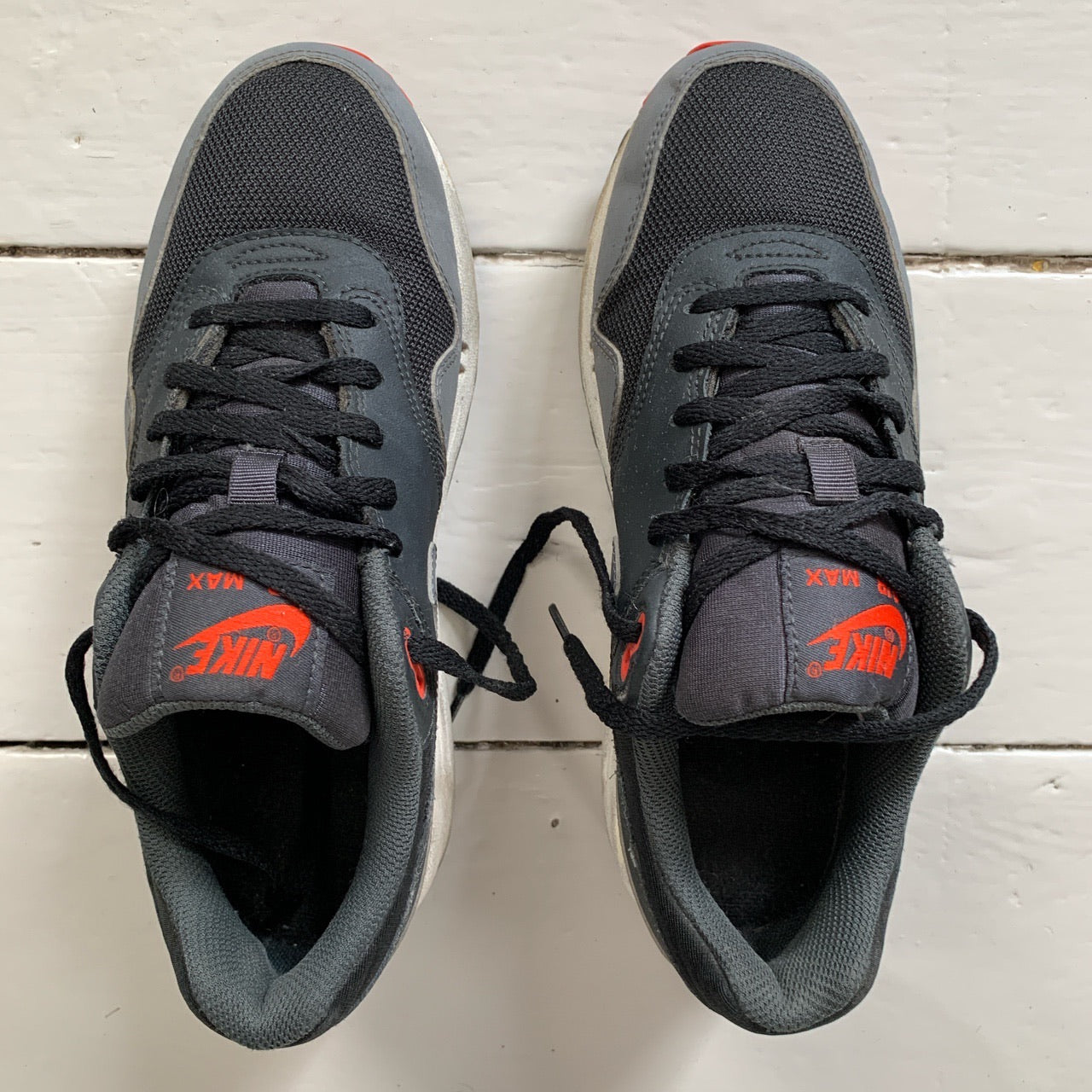Nike Air Max 1 Grey and Orange (UK 5.5)