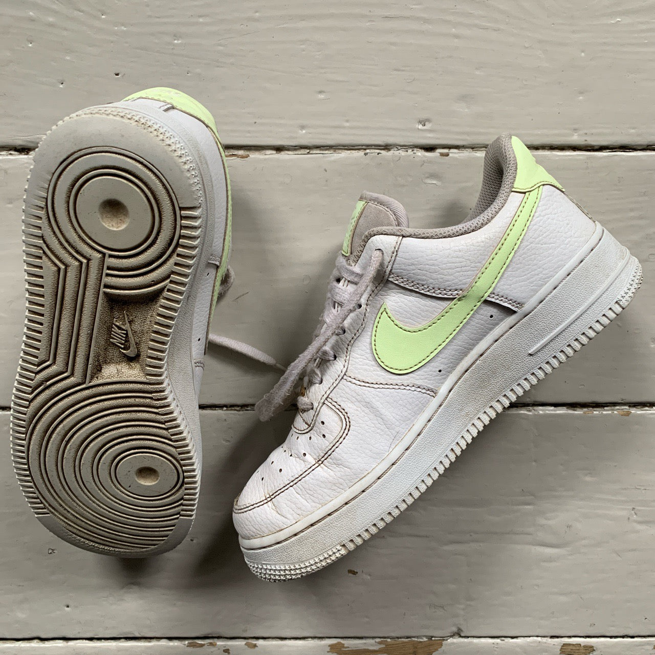 Nike Air Force 1 Neon Yellow Swoosh (UK 5)