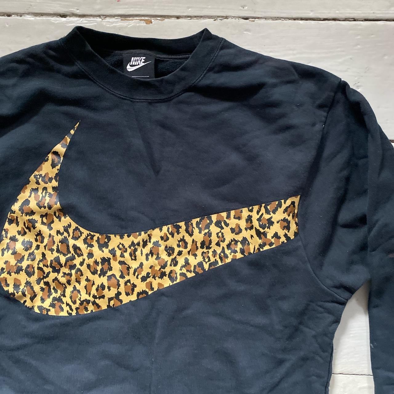 Nike Big Swoosh Leopard Jumper (XS)