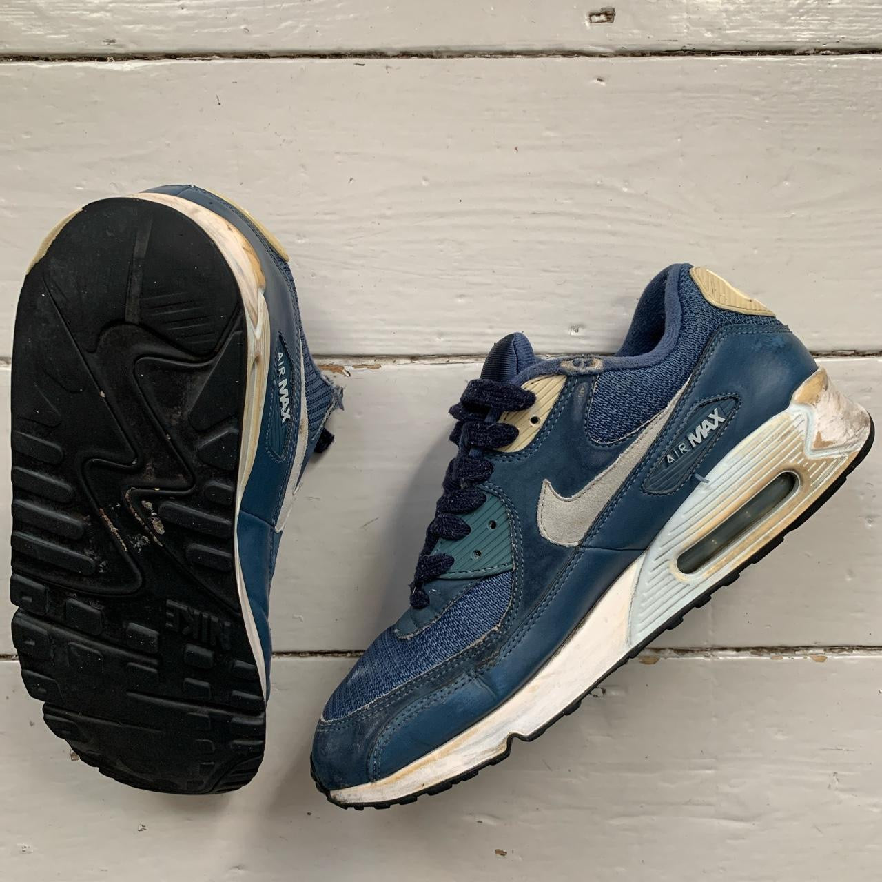 Nike Air Max 90 Blue and White (UK 10.5)